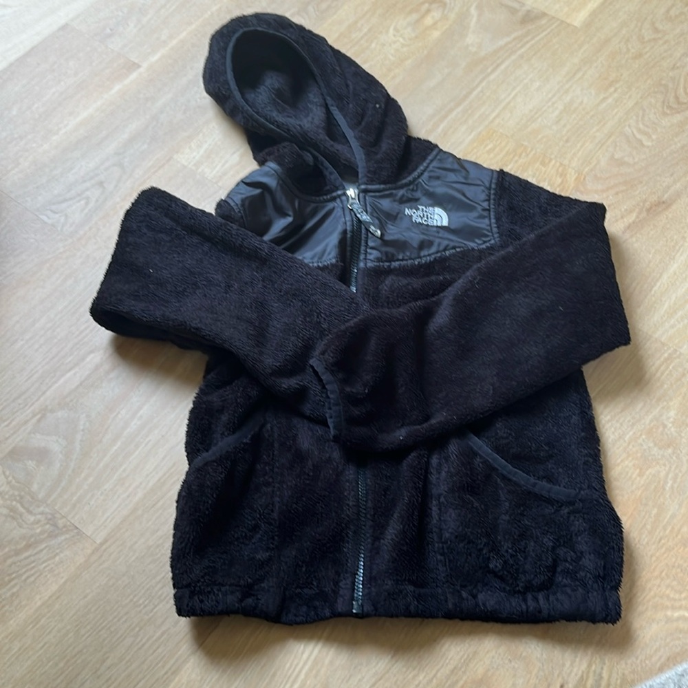Girls black North Face fleece